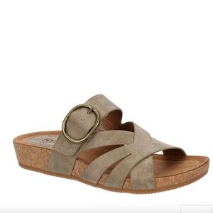 Women's Taupe Slide Sandals
